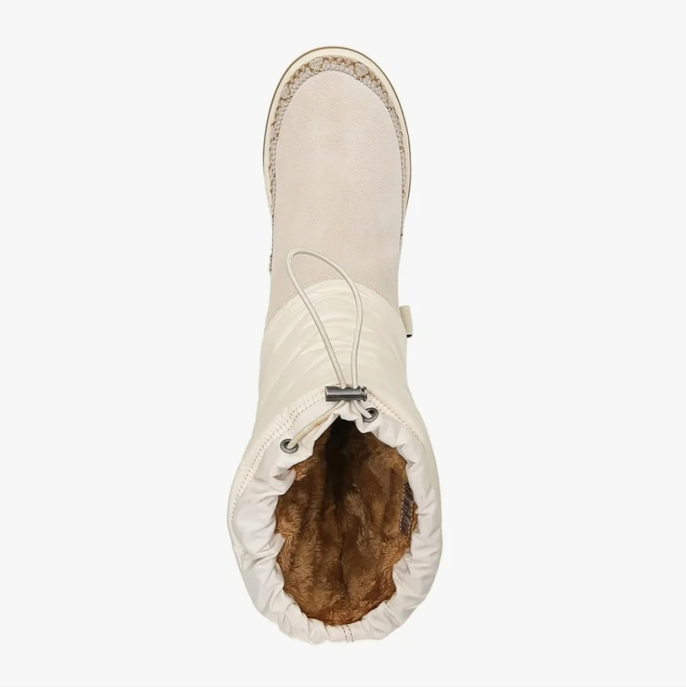 Zodiac Cream Winter Puffer & Suede Tall Boots